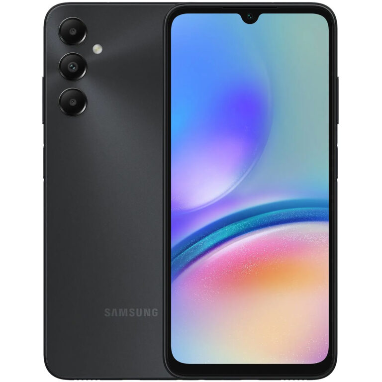 Samsung A05S mobile phone with 64GB memory and 4GB RAM black