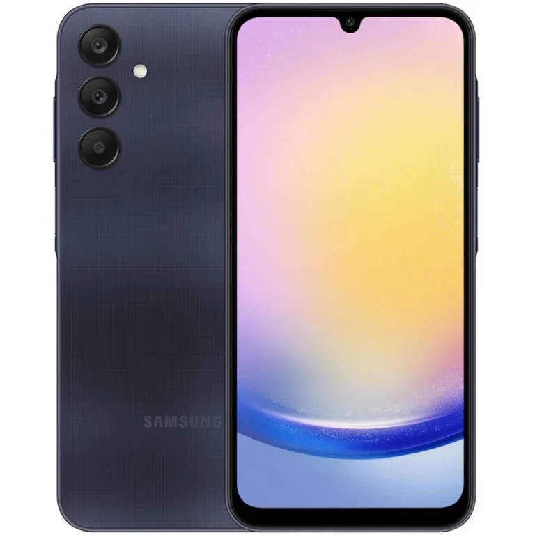 Samsung A25 5G mobile phone with 128GB memory and 6GB RAM black
